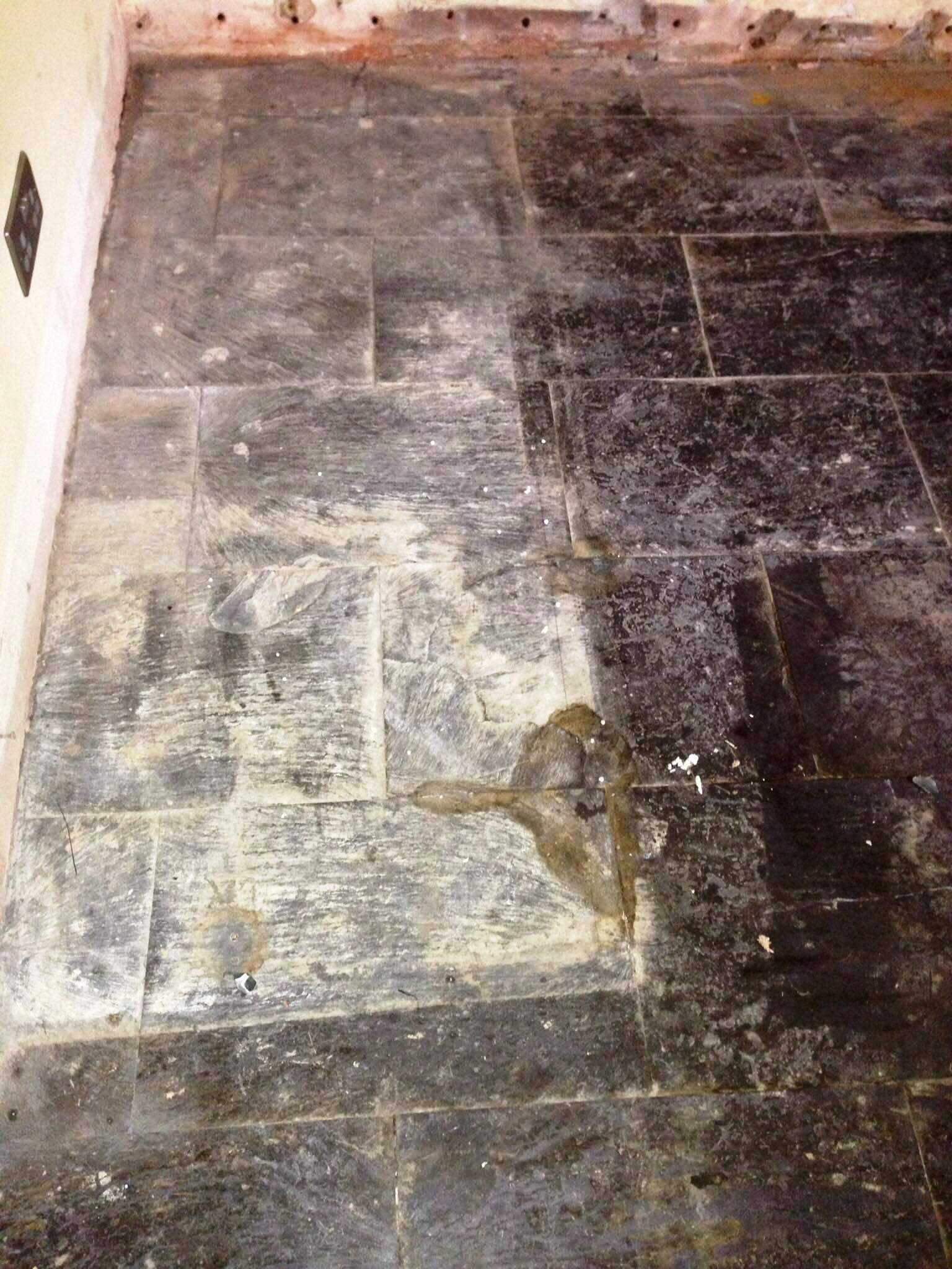 Slate Tiled Floor Hastings Before Cleaning