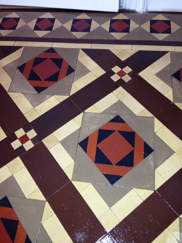 Victorian Tiled Floor After Restoration Eastbourne