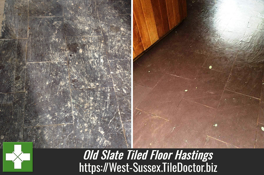 Old Slate Tiled Floor Renovated in Hastings