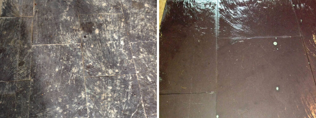 Slate Tiled Floor Hastings Before After Sealing